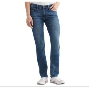 Lucky Brand Mid Rise Sweet Straight Leg Jeans Tanzanite Size 0 (25x30) New